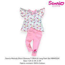 Sanrio Melody Short Sleeves T-Shirt & Long Pant Set MM40241