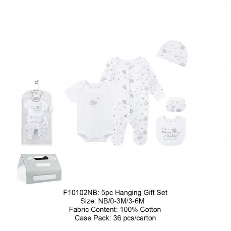 Rock A Bye Baby 5Pcs Hanging Gift Set F10102NB