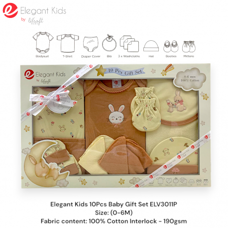 Elegant Kids 10Pcs Baby Gift Set ELV3011B/ELV3011P
