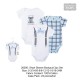 Hudson Baby Short Sleeve Bodysuit 3Pc Set_229742