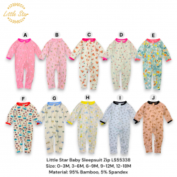 Little Star Baby Sleepsuit Zip LS55338