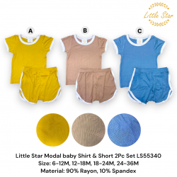 Little star Modal baby Shirt & Short 2pc set LS55340