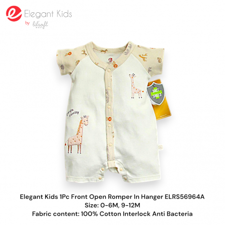 Elegant Kids 1Pc Front Open Romper In Hanger ELRS56964