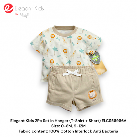 Elegant Kids 2Pc Set In Hanger (T-Shirt + Short) ELCS56966