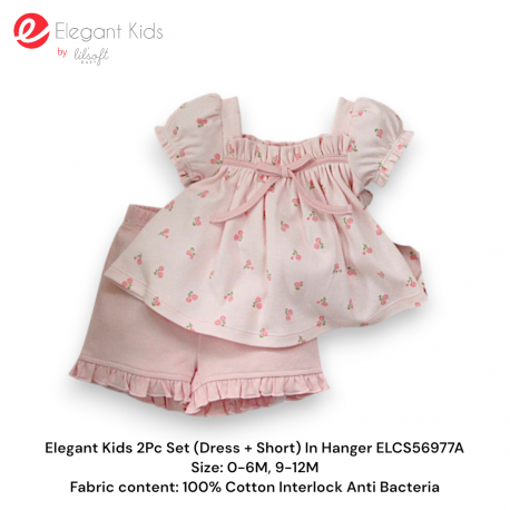 Elegant Kids 2Pc Set (Dress + Short) In Hanger ELCS56977