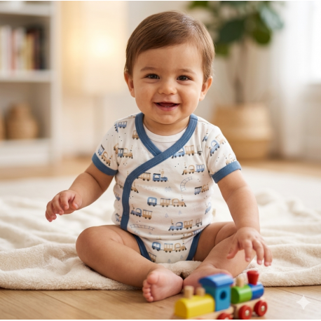 Elegant Kids 1Pcs Bodysuit With Velcro In Hanger ELBS56855