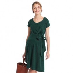 Mamaway Maternity and Nursing Side Tie Dress (Green)