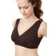 Mamaway Antibacterial Crossover Sleeping Nursing Padded Bra (Brown) - New Edition