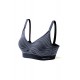 Mamaway Ultra Light Antibacterial Seamless Maternity & Nursing Bra in Stripes (Navy White)