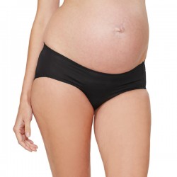 Mamaway Antibacterial Maternity Midi Briefs 2 Pack (Black)