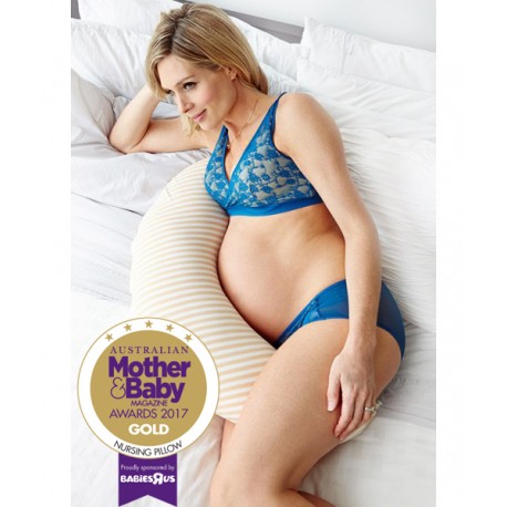 Mamaway Medical Grade Hypoallergenic Maternity Support & Nursing Moon Pillow (Pillow*1 + Case*1)