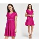 Mamaway Lace Cross-over Maternity & Nursing Dress (Pink)