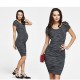 Mamaway Stone and Lace Maternity & Nursing Bodycon Dress (Grey)