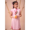 Kiwi Kiwi CNY Traditional Cheongsam/Qipao with 3D Embroidery Patch for Babies (Pink)