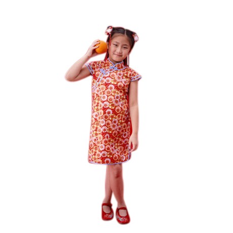 Kiwi Kiwi CNY Traditional Cheongsam/Qipao for Kids (KK-82023/RED.F)