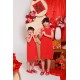 kiwiPadi CNY Aline Qipao/Cheongsam Matching With Plum Bossom Ptd For Babies And Kids