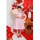 kiwiPadi CNY Cheongsam Flare Dress With Lantern Sleeve For Babies And Kids
