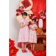 kiwiPadi CNY Cheongsam Flare Dress With Lantern Sleeve For Babies And Kids
