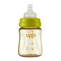 UPIS PPSU New Feeding Bottle Green (New born nipple) 200ml