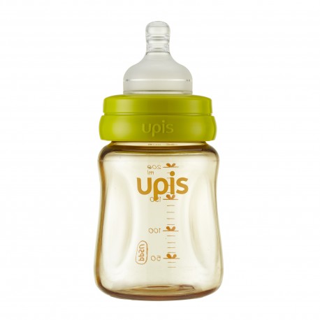 UPIS PPSU New Feeding Bottle Green (New born nipple) 200ml