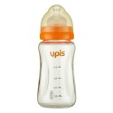 UPIS Pure Glass Feeding Bottle 250ml (Soft Cross Cut nipple 2)