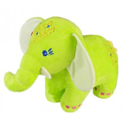Maylee Big Colourful Plush Elephant 28cm (Green)