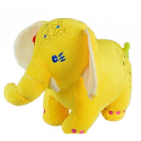 Maylee Big Colourful Plush Elephant 28cm (Yellow)