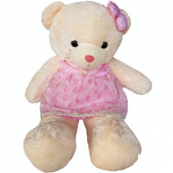 Maylee Big Plush Teddy Bear with Skirt Pink (L) 100cm