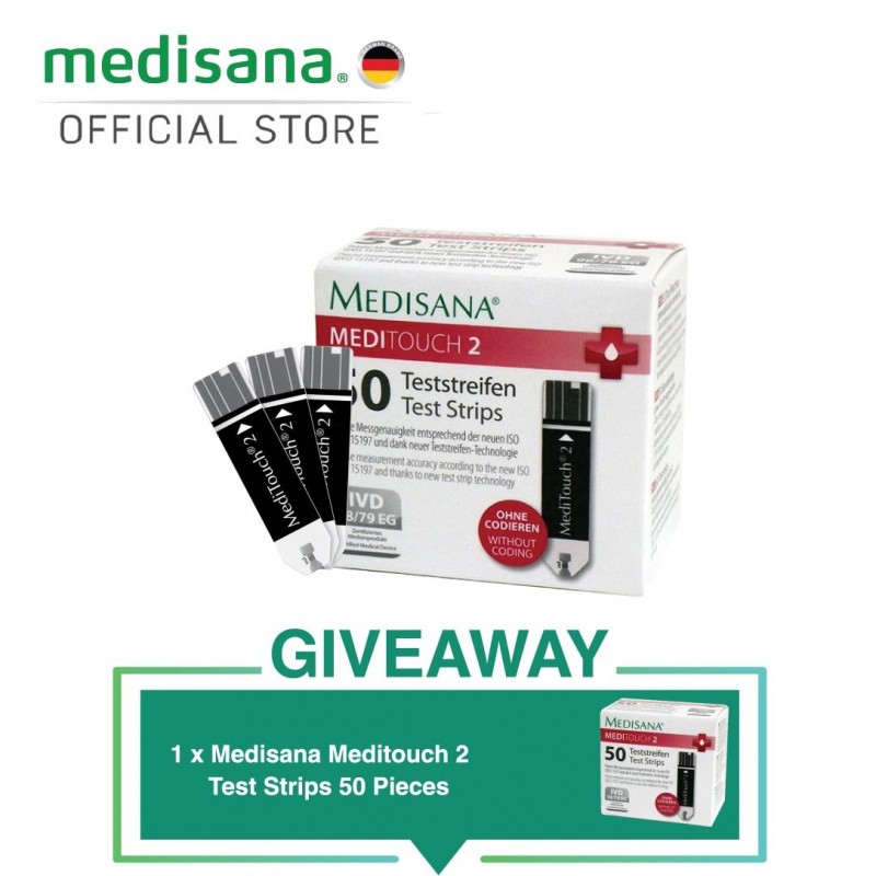 architect kooi Herhaald Medisana MediTouch 2 Glucose Test Strips of 100 Pieces | First Aid