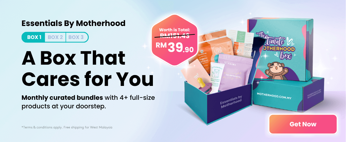 Motherhood Essential Box. Monthly curated bundles with 4+ full-size products at your doorstep. Only RM39 instead of RM145
