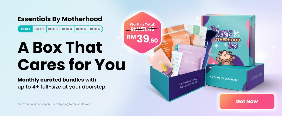 Motherhood Essential Box. Monthly curated bundles with 4+ full-size products at your doorstep. Only RM39 instead of RM145