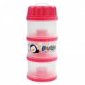 PUKU 3 Layers Extra Large Independet Milk Powder Dispenser Formula Baby Infant Container Portable Box Case 100ml Pink P11012-899