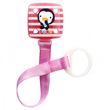 PUKU Baby Soother Pacifier Chain Clip Pink P11114