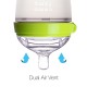 Comotomo Natural Feel Anti-Bacterial Heat Resistance Silicon Baby Bottle 250ml x 2 (Green)