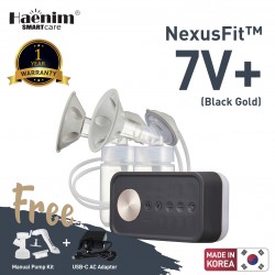 Haenim NexusFit 7V+ Portable Electric Breast Pump (Black Gold)
