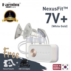 Haenim NexusFit 7V+ Portable Electric Breast Pump (White Gold)