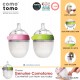 Comotomo Natural Feel Anti-Bacterial Heat Resistance Silicon Baby Bottle Set (Pink & Green)