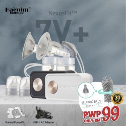 Haenim NexusFit 7V+ Portable Electric Breast Pump with Special PWP Electric Brush