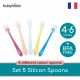 Babymoov 1st Age Silicone Baby Spoon- Set of 5 (Multi Colour)
