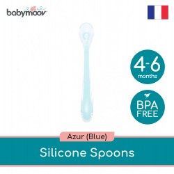Babymoov 1st Age Silicone Baby Spoon - Azur/Blue