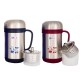 Bubee A-600SS 0.6L Vacuum Mug with Tea Filter & Cup (Red)