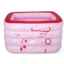 Unme Inflatable Rectangular Pool (Pink)
