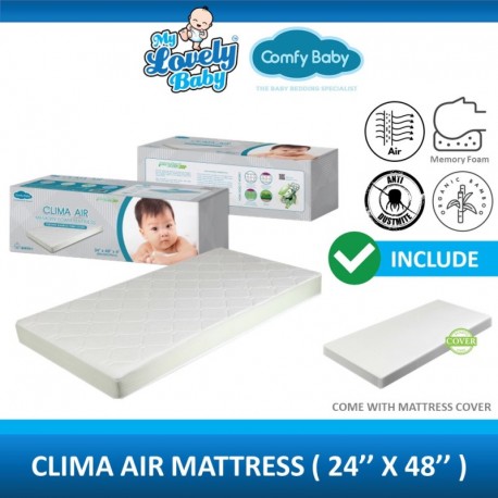 Comfy Baby Purotex Clima Air Memory Foam Mattress - 60cm x 120cm x 10cm
