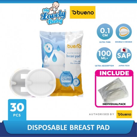 Bueno Ultra Thin Disposable Breast Pad - 30pcs
