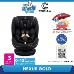 Crolla Nexus Gold Car Seat with Buckle Alert System