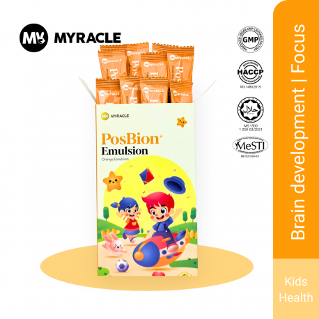 PosBion Emulsion (Orange) for Kids Brain Development 10 sachet