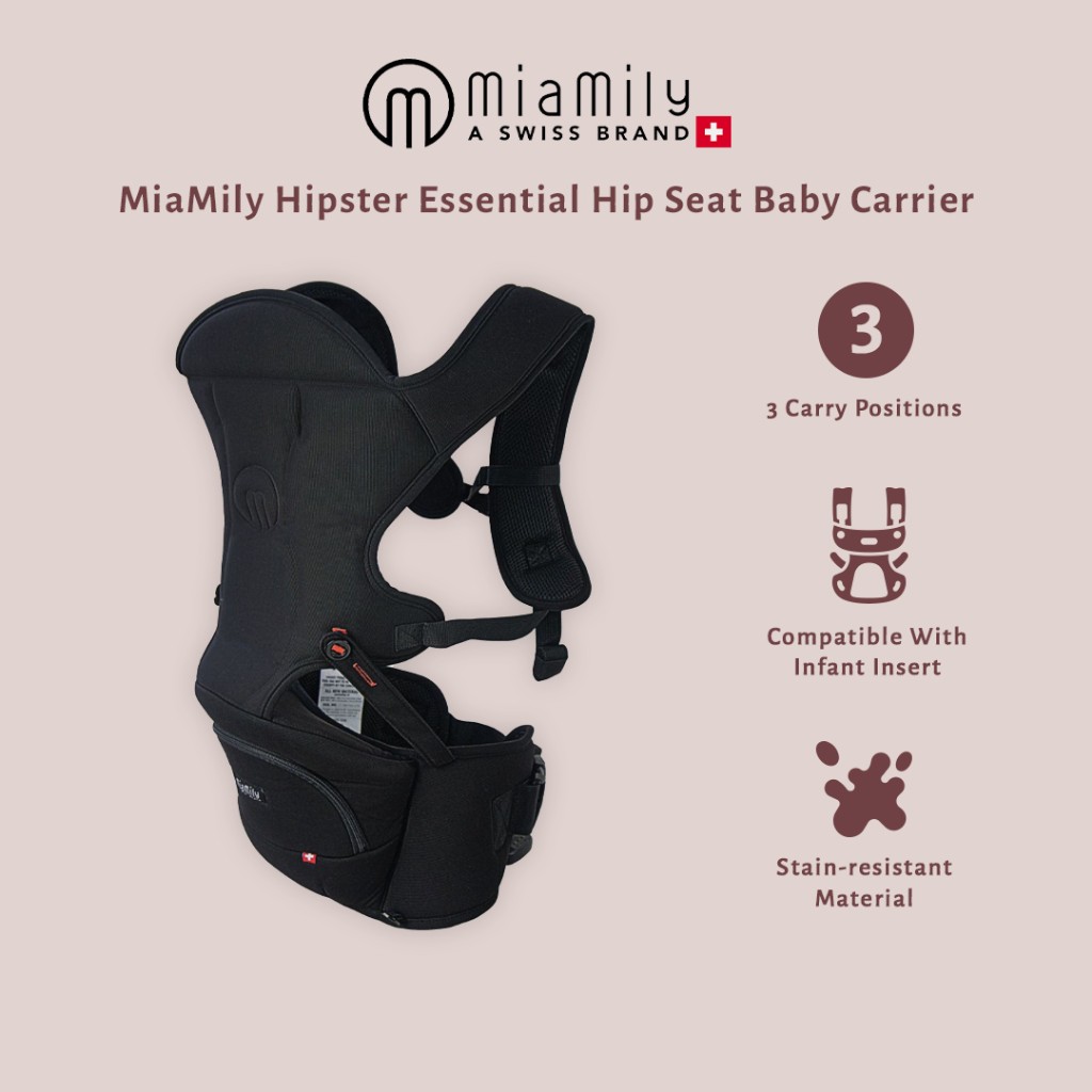 MiaMily Hipster Essential Hip Seat Baby Carrier 3 Carry Positions Carriers Slings