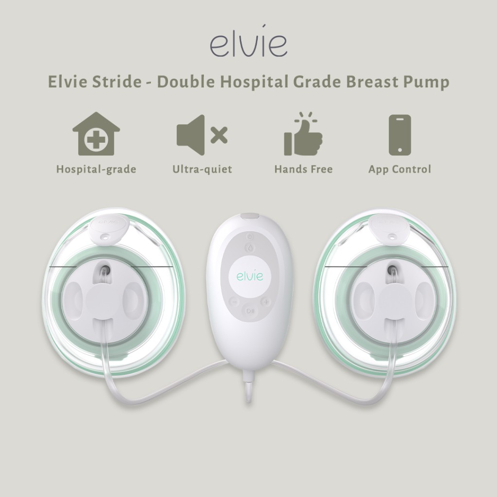 Elvie Double Stride Hospital Grade Smart Breast Pump via App | Breast pump  handsfree | Breast Pump