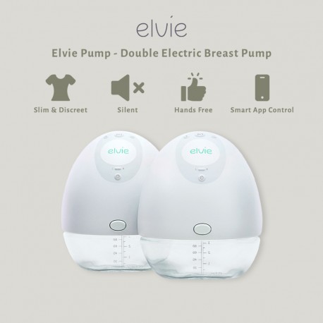 Elvie Double Electric Smart Breast Pump via App| Breast pump handsfree