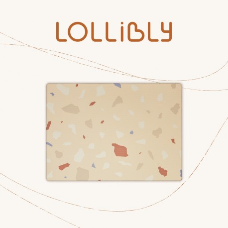 Lollibly Terrazzo Playmat 2 Sizes Available, Dual-Sided & Modern Play Mat